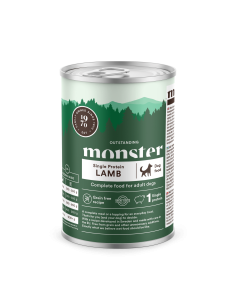 Monster begrūdžiai vieno baltymo konservai šunims su ėriena