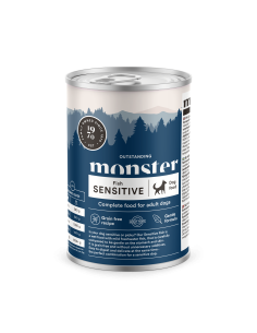 Monster Sensitive begrūdžiai vieno baltymo konservai šunims su