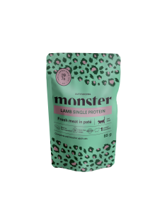 Monster vieno baltymo konservai katėms Lamb su ėriena, 85g