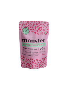 Monster konservai kačiukams Kitten su vištiena ir kalakutiena