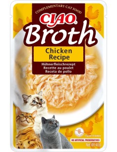 CIAO BROTH Chicken Repice sultinys katėms su vištiena, 40g