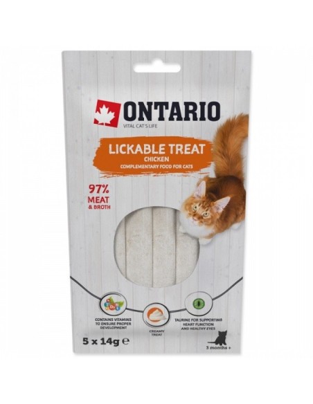 Ontario Lickable Treat skanėstas tyrelė su vištiena, 5x14g