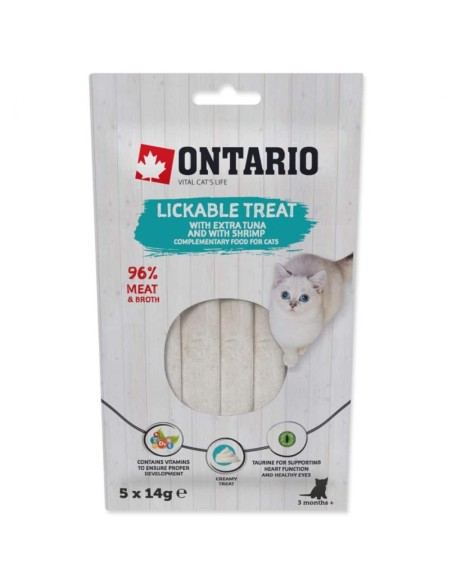 Ontario Lickable Treat skanėstas tyrelė su tunu ir krevetėmis