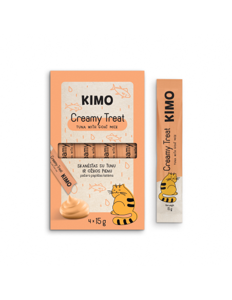 Kimo Cat Creamy Tuna Goat Milk tyrelės skanėstas katėms 60 g