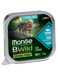 Monge BWild paštetas sterilizuotoms katėms su tunu ir