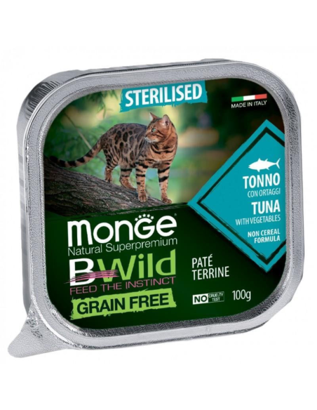 Monge BWild paštetas sterilizuotoms katėms su tunu ir