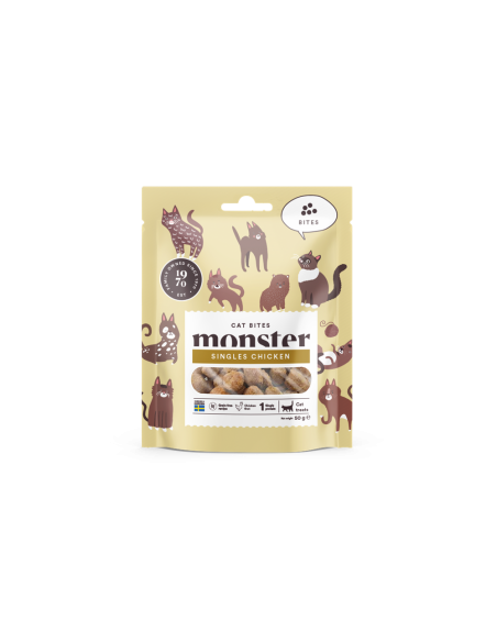 Monster Cat Bites vištienos skanėstai katėms, 50g