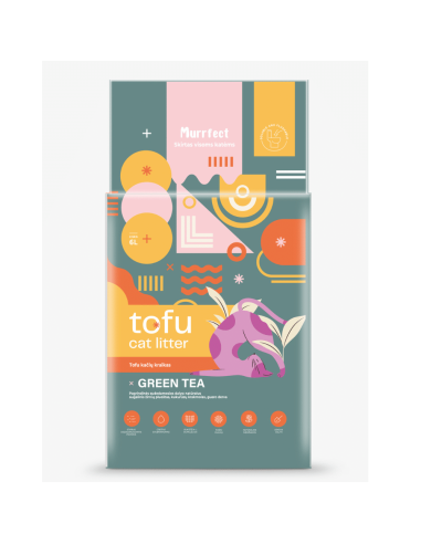 Murrfect Green tea tofu kraikas katėms žaliosios arbatos kvapo