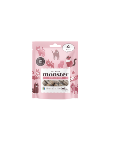 Monster Cat Bites jautienos skanėstai katėms, 50g