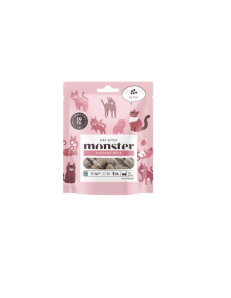 Monster Cat Bites jautienos skanėstai katėms, 50g