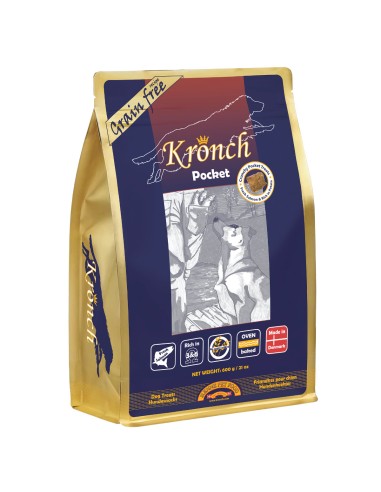 Kronch Pocket begrūdžiai skanėstai su lašiša ir