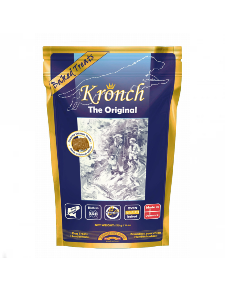 Kronch Original begrūdžiai skanėstai su lašiša šunims 175g