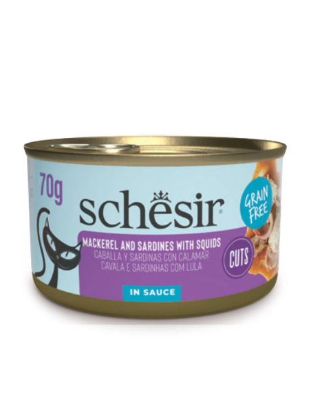 Schesir sardinės su skumbre bei kalmarais padaže, 70g