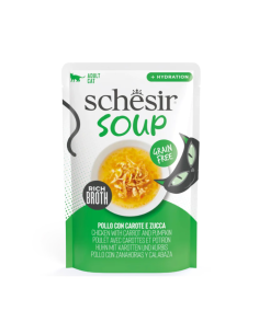 Schesir Soup sriubytė katėms su Vištiena ir Morkomis, 40g