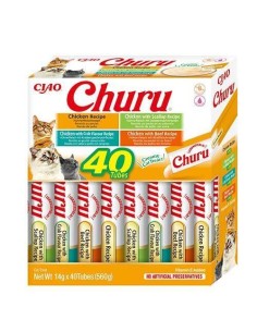 Churu Cat skanėstas tyrelė, rinkinys su vištiena 40x14g