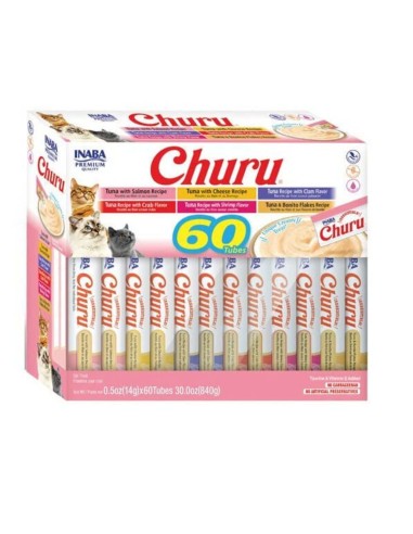 Churu Cat skanėstas tyrelė, rinkinys su tunu 60x14g