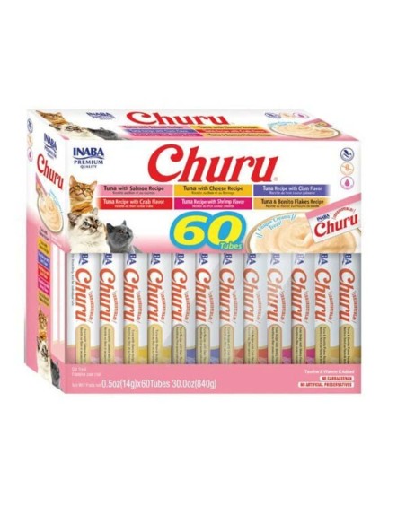Churu Cat skanėstas tyrelė, rinkinys su tunu 60x14g