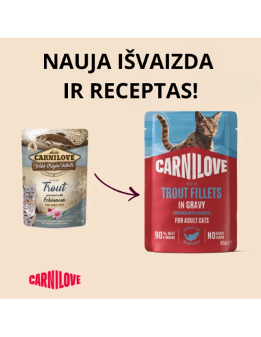 Carnilove Trout and Echinacea konservai katėms su upėtakiu