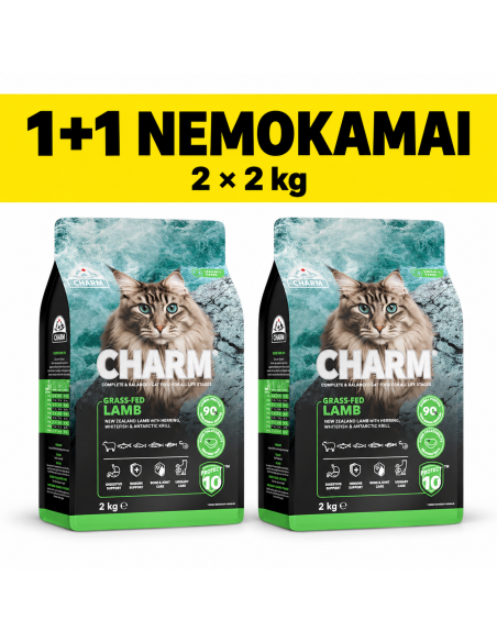 CHARM Grass-Fed Lamb katėms iš laisvai ganomos ėrienos 2kg+2kg